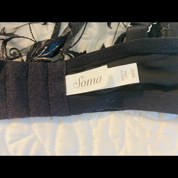 Soma Intimates Black Lace Unlined Bra - Picture 6 of 6